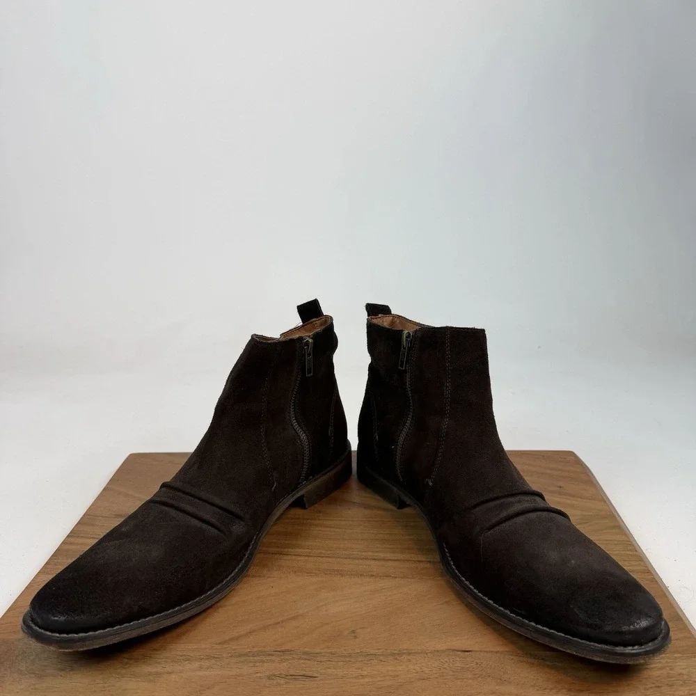 Mens Johnston & Murphy Italian Wax Suede Comfort Formal Chukka Boots‎ Size 11 M